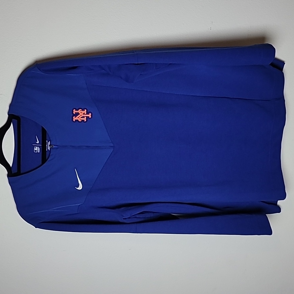 Nike New York Mets MLB Authentic Collection Quarter Zip Pullover Blue XL Casual